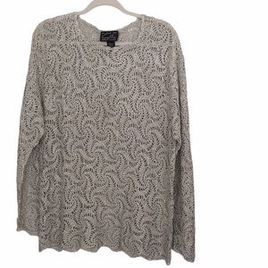 Vintage 80’s Suzelle silver shimmery knit tunic
